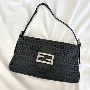 SOLD Fendi Zucchino Double Flap Baguette